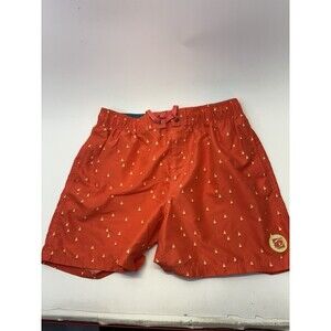 IslandHaze Swim Trunks Mens XXL Red Sailboat Print Lined Board Shorts